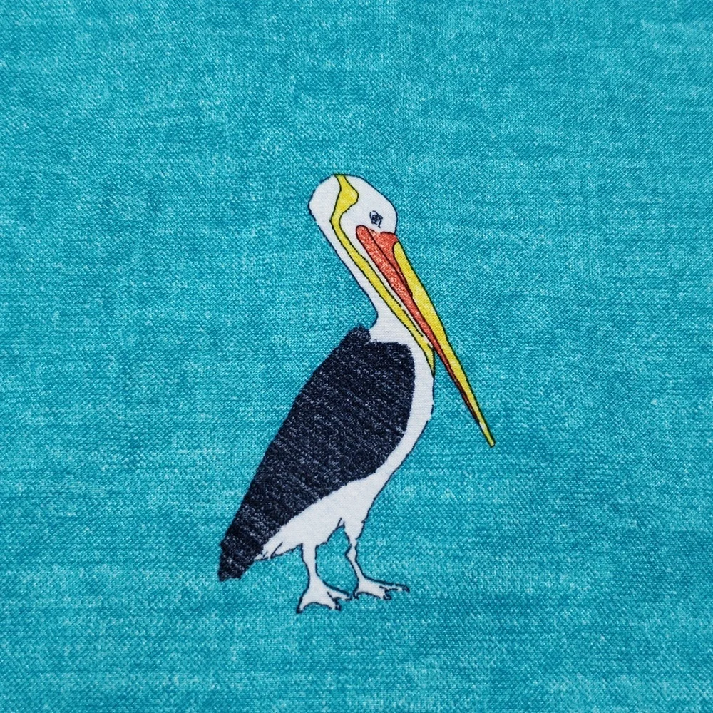 AD HOC Lined Swim Trunks Size XL in Blue-Bird Themed Side Pockets Drawstring